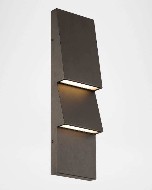 Nanton 19" 2-Light Indoor/Outdoor LED Wall Sconce